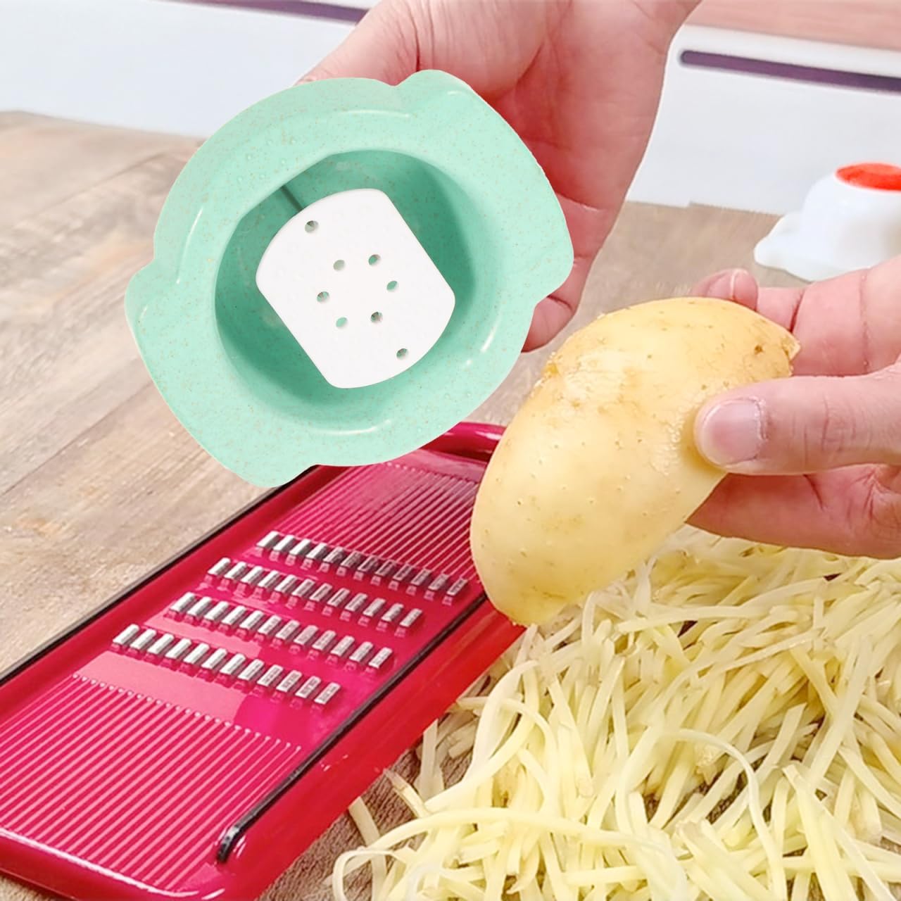 PRETYZOOM 2pcs Food Safety Holder Grater Cutting Assistant Hand Protectors for Kitchen Tools Slicing Handheld Guard for Cheese Grater
