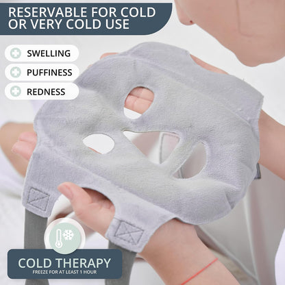 MyHalos Ice Face Mask, Cooling Gel Pack for Migraine, Swelling & Puffiness