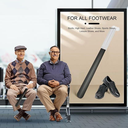 16.5 Inch Long Handle Shoe Horn for Seniors Men Women Kids, Metal Shoe Horns for Boots