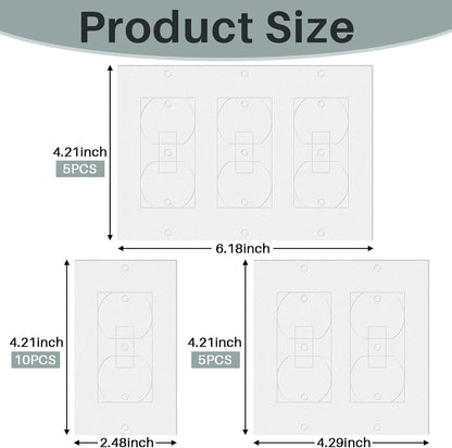 Tondiamo 40 Pcs White Wall Insulation Gasket Rectangle Wall Plate Outlet Sealers Foam Replacement Weatherproof Gasket Sealer Energy Saving for Electrical Outlet Plates Switch Covers