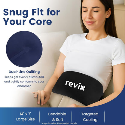 REVIX Ice Pack for Injuries Reusable, 2-Pack Hot & Cold Gel Wrap with Strap