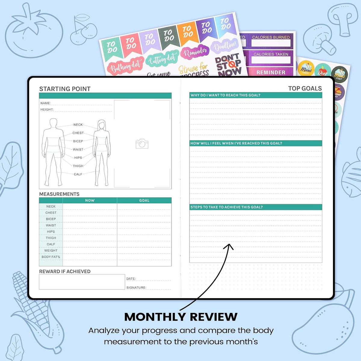 Food Journal - Journal for Women Weight Loss, 5.8" x 8.3
