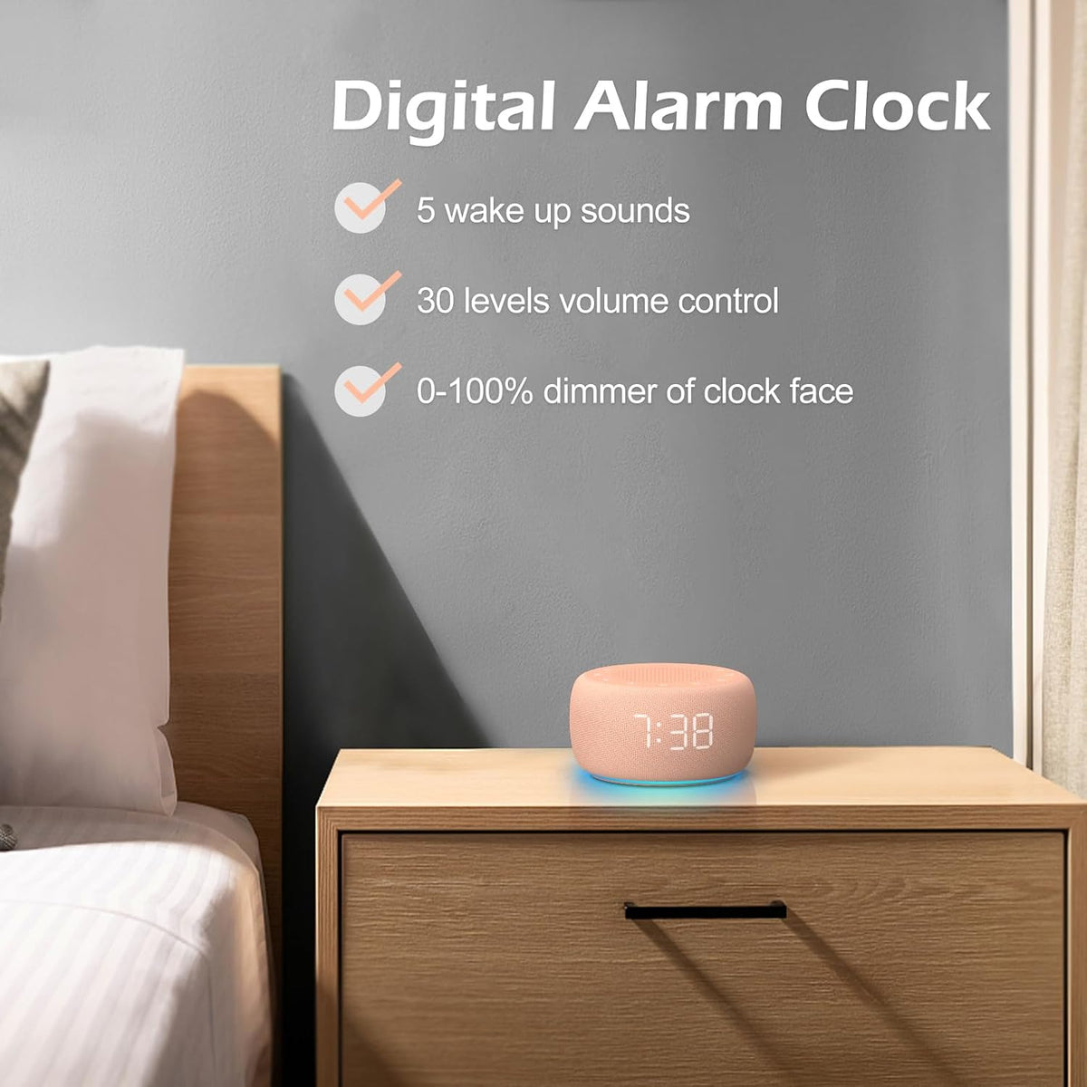 Buffbee Pro 2nd Gen| Sound Machine, Alarm Clock with Bluetooth Speaker
