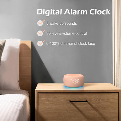 Buffbee Pro 2nd Gen| Sound Machine, Alarm Clock with Bluetooth Speaker