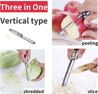Stainless Steel Peeler Long Vegetable Peeler 8.5 inch | Potato Peeler Cabbage Peeler with Plastic Safety Cover Seki Japan