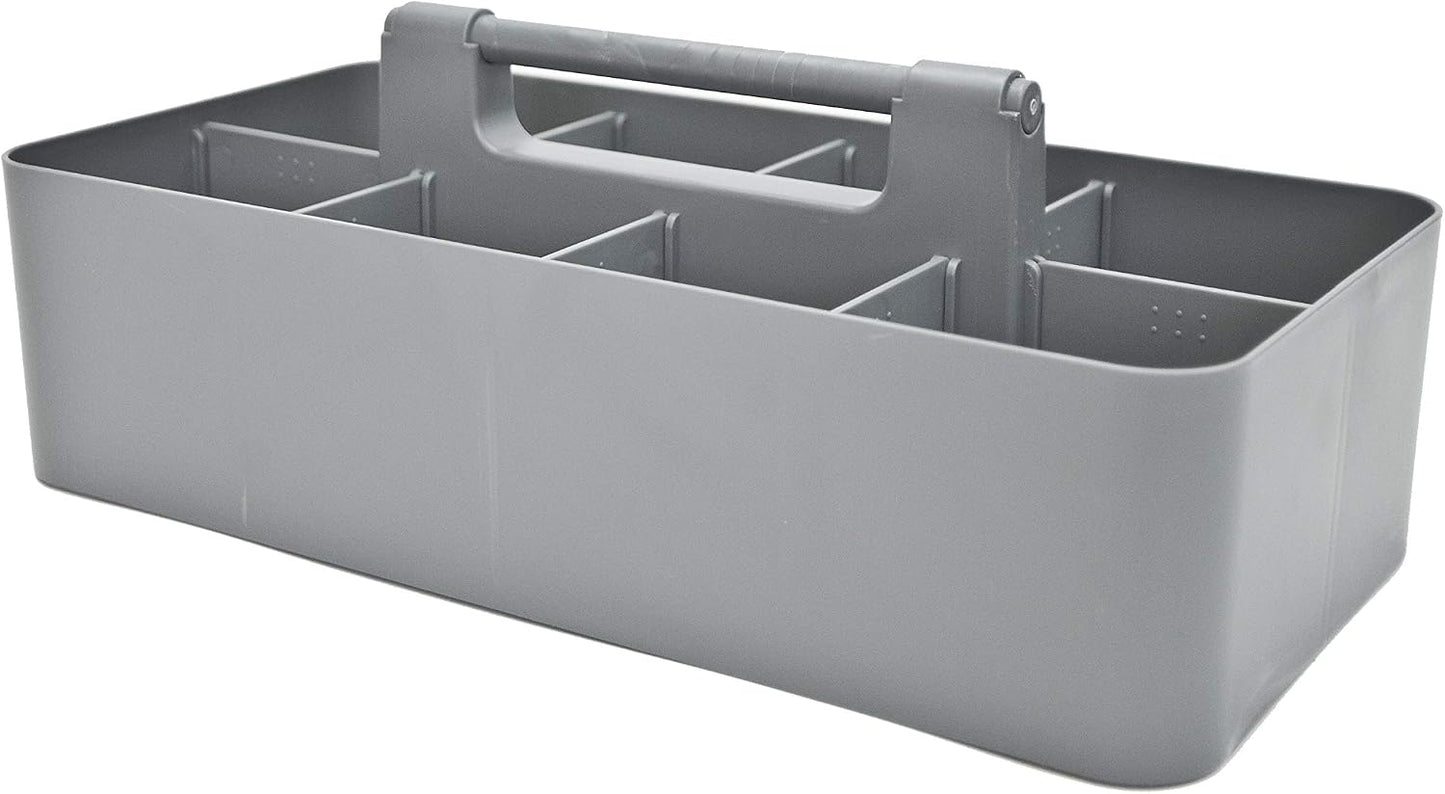 Portable Caddy American Made, DIY Dividers, 8 Compartments, Supply Organizer, Portable Tote Basket with Handle Storage Organizer Bathroom, Office, Crafts, or School Supplies