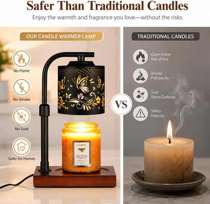 Candle Warmer Lamp Adjustable Height Dimmable for Jar Candles Hummingbird