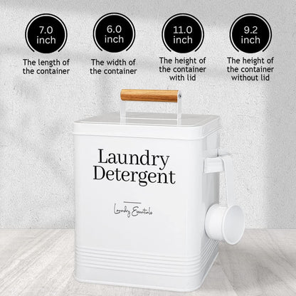 Modern Farmhouse Lint Bin for Laundry Room Decor and Accessories (White) | Metal Lint Bin for Laundry Decor and Laundry Room Organization, Laundry Trash Can, Lint Holder Bin