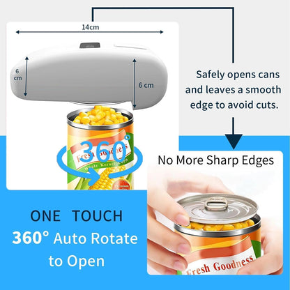 Electric Can Opener with LED Display, Can Opener Electric for Seniors | One-Touch USB Rechargeable Battery Automatic Can Opener for Kitchen or Arthritis, Hands-Free, Smooth Edge, Compact, Cordless