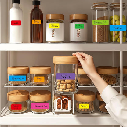 1000 Blank Removable Freezer Labels, Blank Removable Labels Water Oil Resistant with Perforation Line for Food Containers Jars Pantry Organization (Each Measures 1x 3 Inch)