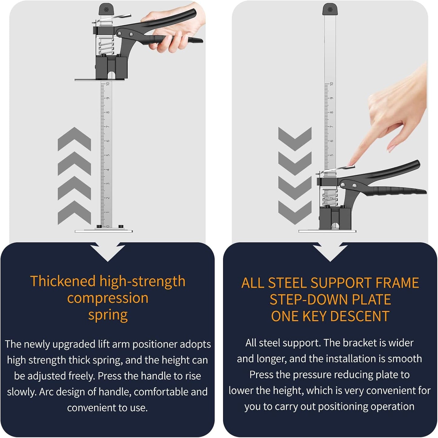 Labor-Saving Arm Jack Two-Piece Set for Wall Tile Positioning, Doors, Windows, Cabinets, Installation, Furniture Lift, Drywall Lift, Lift Tools (15.7)