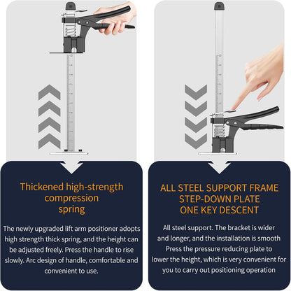 Labor-Saving Arm Jack Two-Piece Set for Wall Tile Positioning, Doors, Windows, Cabinets, Installation, Furniture Lift, Drywall Lift, Lift Tools (15.7)