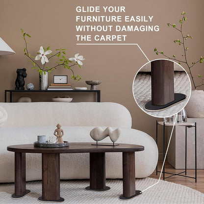Furniture Sliders, 8 Pcs 3 1/2'' Furniture Sliders Pads for Hardwood Floors, Chair Legs Floors Protectors, Reusable Round Glides Glider, Heavy Duty Furniture Movers Sliders | Chair Legs Floors Protectors, Reusable Round Glides Glider, Heavy Duty