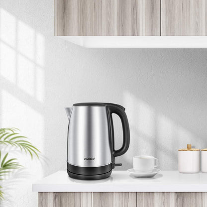COMFEE Electric Kettle, 1.7L, Auto Shut-Off, 1500W, Black, stainless steel
