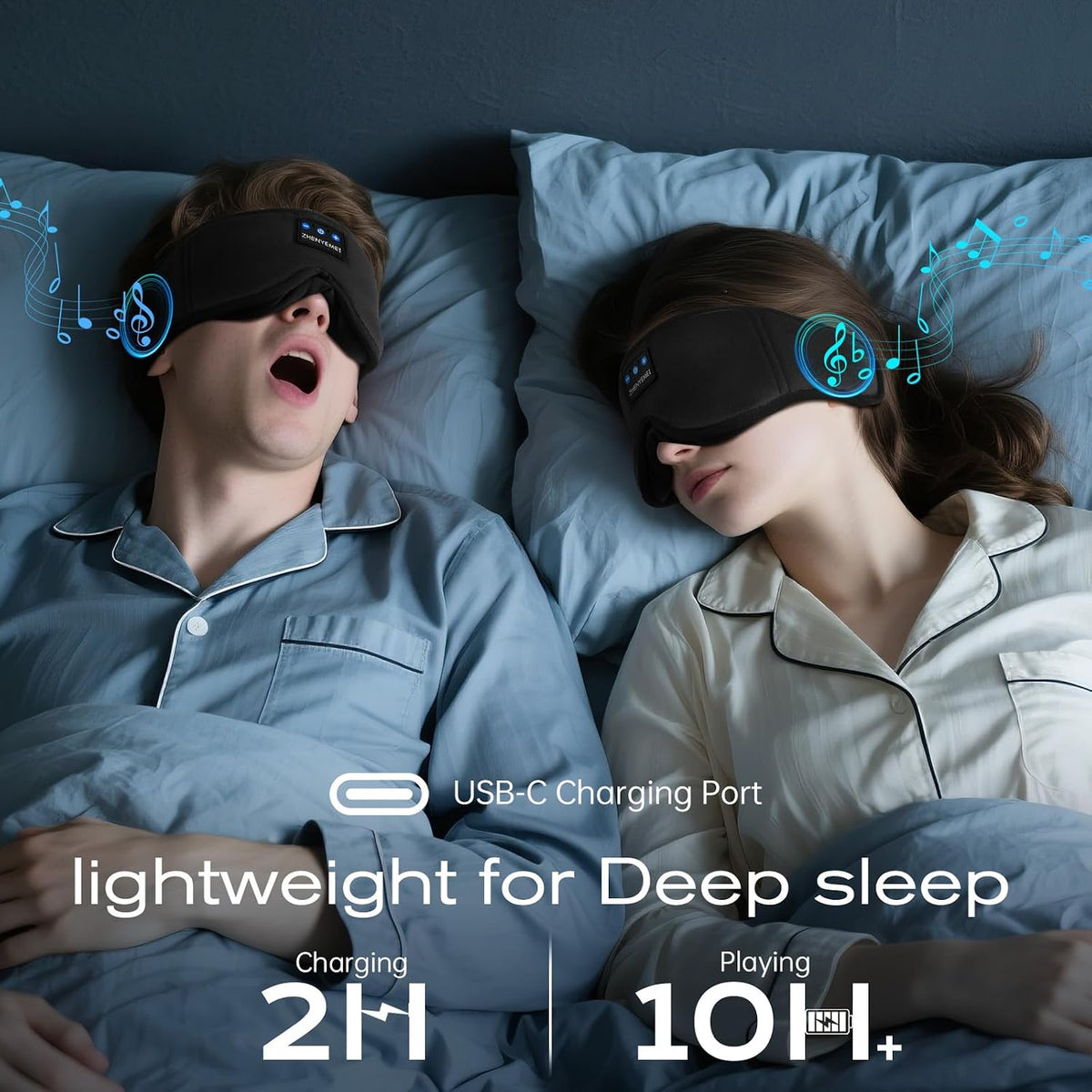 Sleep Mask with Bluetooth 5.4 Headphones, Removable 3D Eye Cups, Timing Sleeping Headphones for Side Sleepers, Wireless Music Eye Mask Speakers for Men, Women, Tech Gifts, Pink
