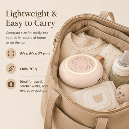Portable White Noise Machine for Baby, 24 Nursery Sleep Sounds, Night Light