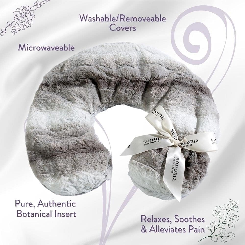 Sonoma Lavender Luxury Lavender Neck Pillow, Arctic Circle | Heatable/Chillable, Microwaveable for Neck and Shoulders, Removable Washable Covers, Great for Relaxation and Pain Relief