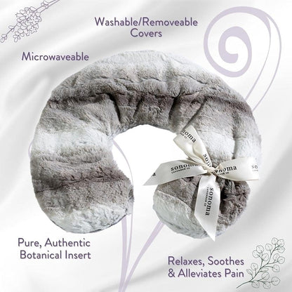 Sonoma Lavender Luxury Lavender Neck Pillow, Arctic Circle | Heatable/Chillable, Microwaveable for Neck and Shoulders, Removable Washable Covers, Great for Relaxation and Pain Relief