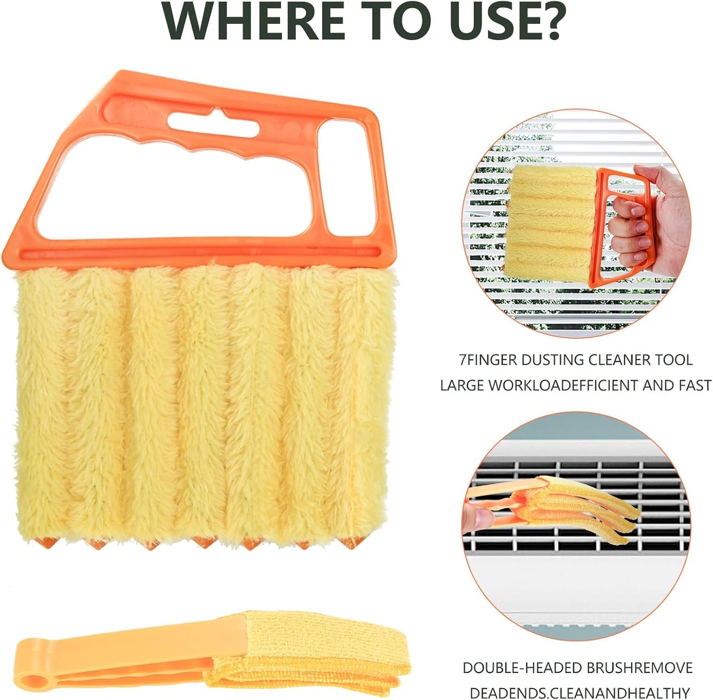 6pcs Window Venetian Blind Cleaner Duster Tool, Blind Duster,dusting Brush | blind cleaner duster tool,blinds cleaner,Air Conditioner, Wood & Vinyl Blinds,for Blinds Air Conditioner Vent Keyboard