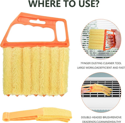 6pcs Window Venetian Blind Cleaner Duster Tool, Blind Duster,dusting Brush | blind cleaner duster tool,blinds cleaner,Air Conditioner, Wood & Vinyl Blinds,for Blinds Air Conditioner Vent Keyboard