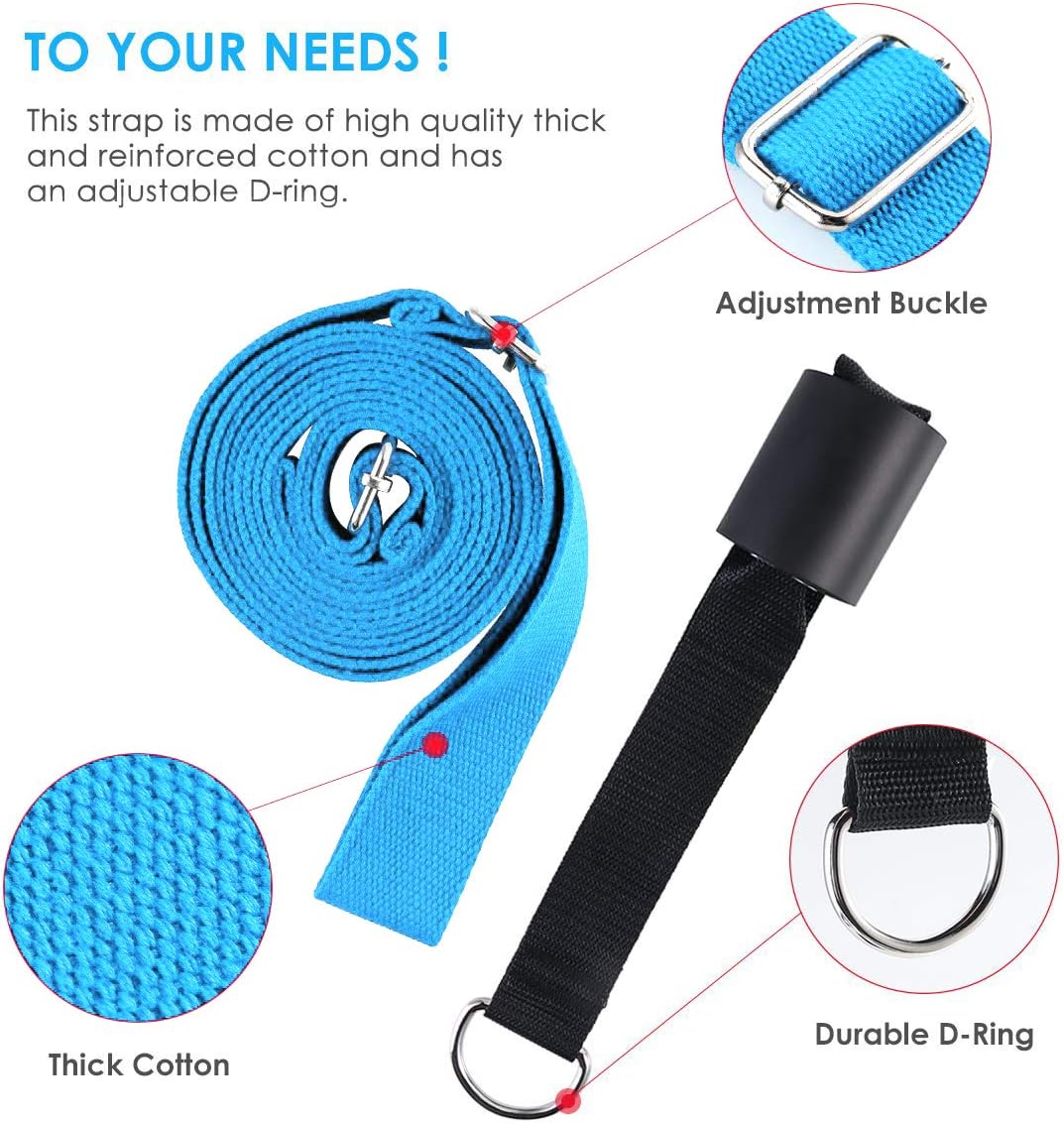 Door Flexibility & Stretching Leg Strap - Great for Ballet Cheer Dance Gymnastics or ANY Sport Leg Stretcher Door Flexibility Trainer Premium stretching equipment
