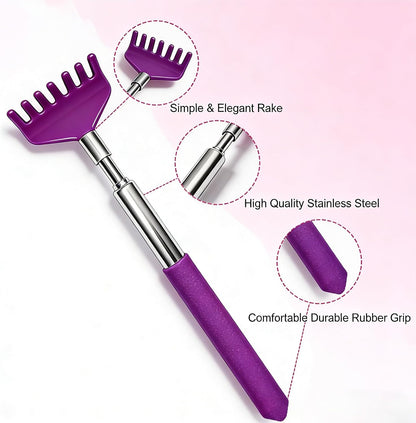 2 Pack Back scratchers Set,Stainless Steel Back Scratcher Extendable