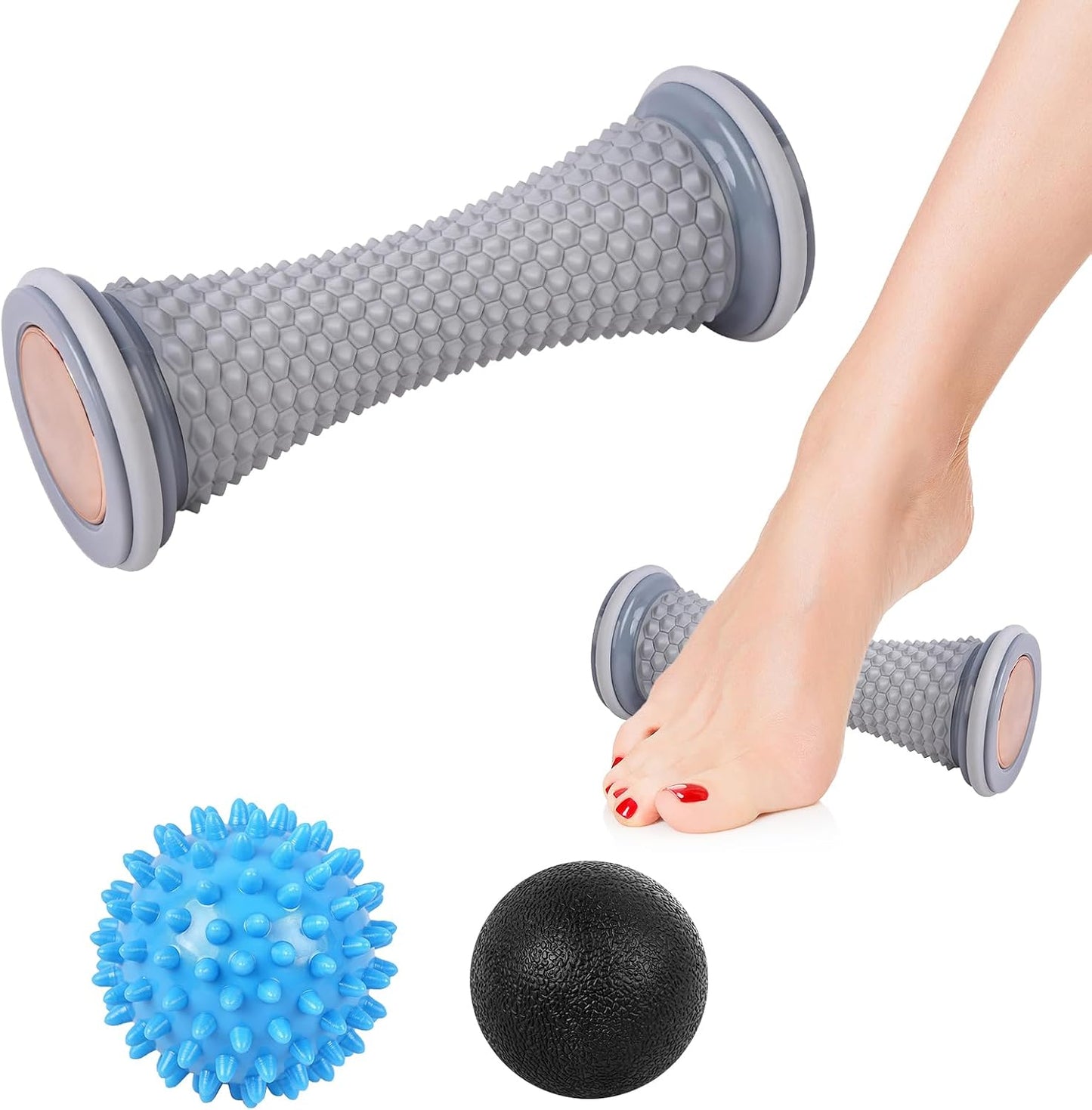 WOVTE Massage Lacrosse Ball Therapy for Sore Muscles Myofascial Release | Shoulders, Neck, Back, Foot, Body, Deep Tissue, Trigger Point, Muscle Knots, Yoga