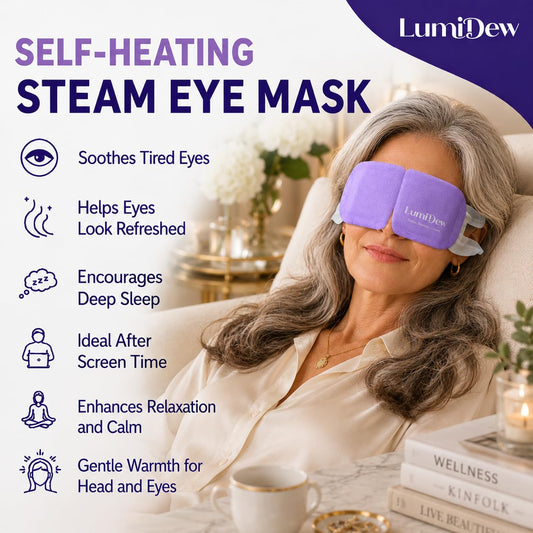 Steam Eye Mask, Self Heating Heated Eye Mask for Sleep, Warm Compress for Eyes, Moist Heat for Dry Eye Relief, Stye Eye Treatment, Spa, Travel Essentials, Unscented 16 Pack