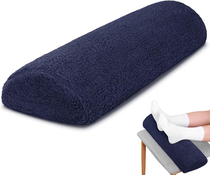 Sintuff Recliner Leg Rest Cushion Sofa Footrest Pillow with Cover Half Moon Bolster Pillow Under Knee Pillow for Sleeping On Back Alleviating Pain, 19.7 x 8 x 3.5 Inch (Coffee)