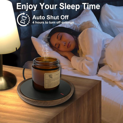 Candle & Coffee Warmer for Desk - Auto Shut Off