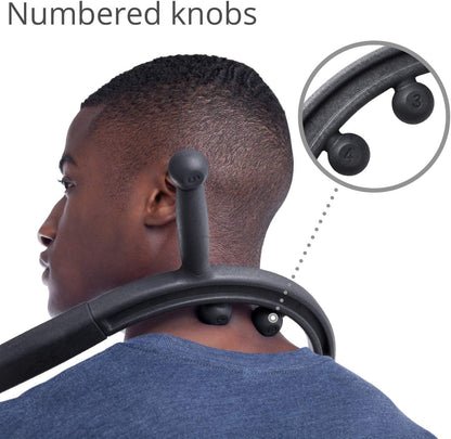 Body Back Buddy Classic Back Massager & Neck Massager for Pain Relief, Blue | USA Made Dual Massage Hooks For Back, Shoulder, And Neck, Muscle Knot Remover For Trigger Point Therapy And Full Body Relief