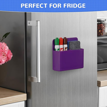Magnetic Dry Erase Marker Holder - Multi-Surface Pen & Marker Holder for Fridge, Whiteboard, Locker - School, Office, Home - 1 Pack, Black