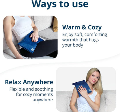 Microwave Heating Pad - Moist Heat Warm Compress for Back, Neck and Cramps