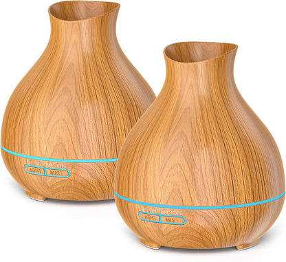 Aromatherapy Essential Oil Diffuser, 550ml Ultrasonic Fragrant Oil Large Room Humidifier, Diffusers for Home with Timer and Waterless Auto-Off, 7 Color LED Lights,Cool Mist Humidifiers