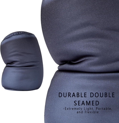 Squishy Microbead Neck Pillow, 7Inch x 12Inch Soft Travel Body Bed Pillow Bean Pillow for Kids Adult Chair Sleeping Car Seat, Fun Dormroom (Sky Blue)