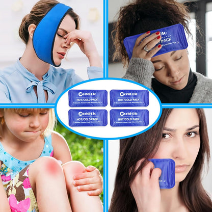 World-Bio Reusable Pink Face Ice Pack,Wisdom Teeth Ice Pack with 2 Gel Pack | Targeted Cooling for Face Areas,Hands-Free Head Wrap Design,Adjustable Fit for Most Sizes, Ideal for Daily Oral Discomfort