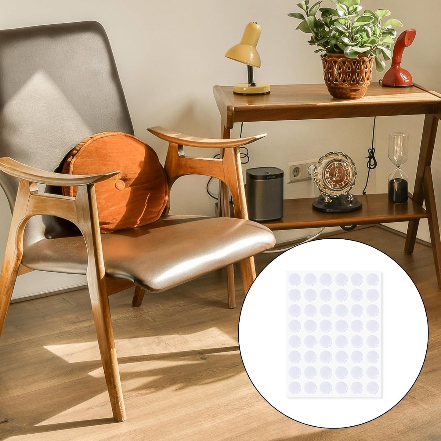 48 Pcs Felt Pads for Cabinet Door, 1/2in White Round Quite Cabinet Pads Bumpers Self Adhesive Felt Furniture Pad for Kitchen Furniture Floor Drawers Table Chair Leg Protector