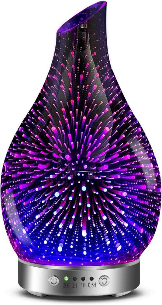MAXWINER Essential Oil Diffusers Ultrasonic 3D Glass Aromatherapy Diffuser