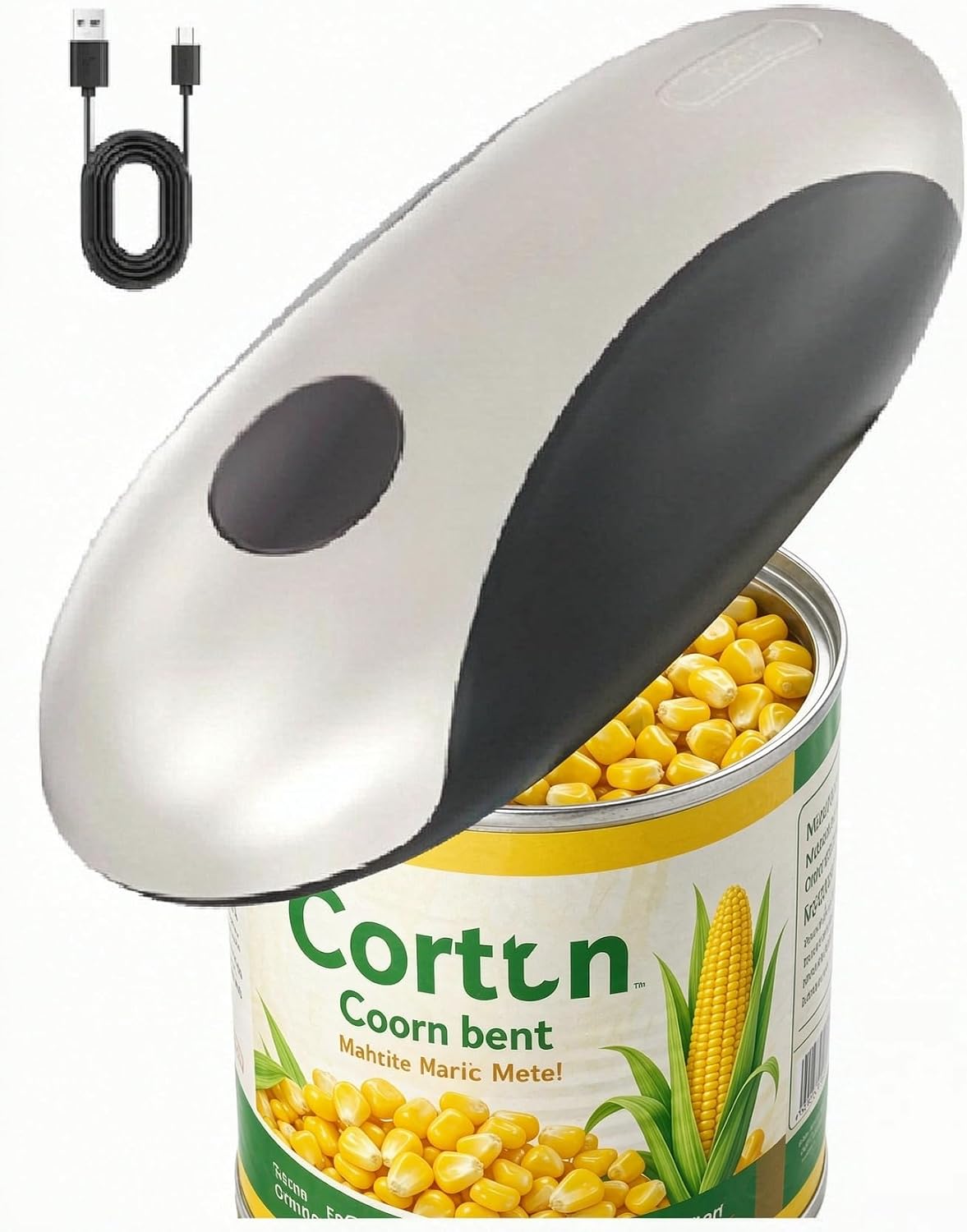 Electric Can Opener, One Touch Safety Automatic Can Opener - Easy Smooth Edge Hands Free, Battery Operated Openers Fits Most Cans, Ideal for Seniors People with Weak Hands & Arthritis