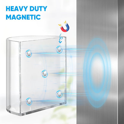 2Pack Magnetic Pen Holder, Magnetic Dry Erase Marker Holder Whiteboard Acrylic Marker Holder for Refrigerator, Office, Classroom, Pencil Cup, Pen Caddy, Classroom Organization