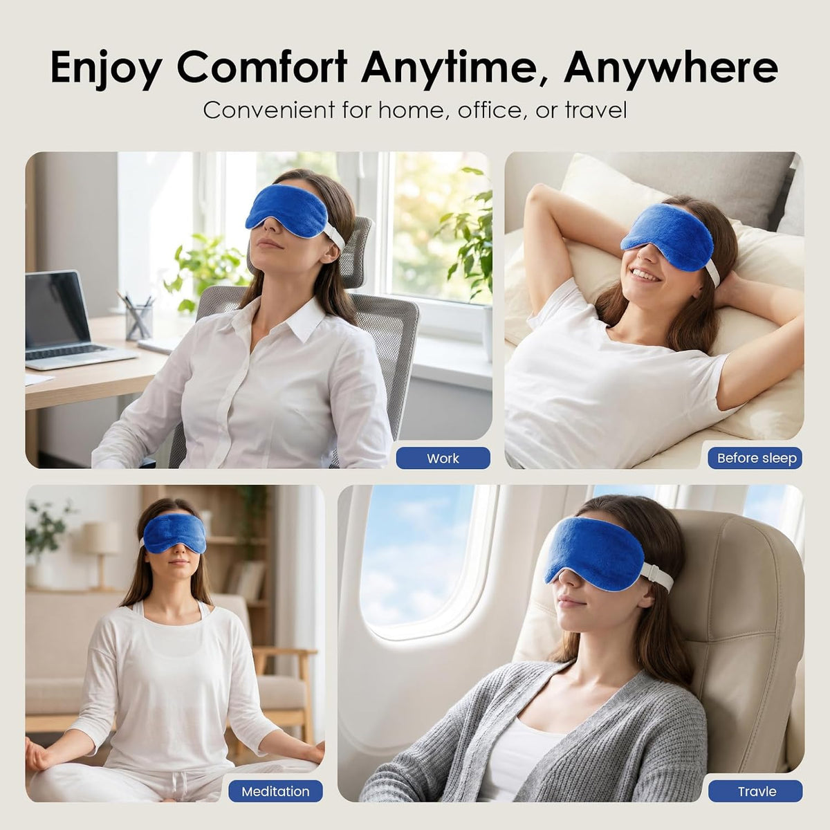 MORLIDEN Heated Eye Mask for Dry Eyes & Stye - Microwavable Warm Compress