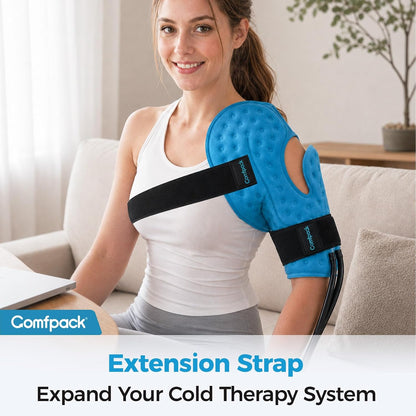 Comfpack Ice Pack Strap,Stretchable 26"x1.97" Adjustable Band - 2 Pack | Strong Velcro, Extender Belt for Secure Cold Therapy Wrap for Knee, Arm, Leg, Shoulder Pain Relief & Injury Recovery