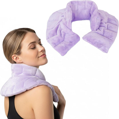 Herbal Concepts Neck Heating Pad & Shoulder Wrap | Microwave Heating Pad with 12 Herbs Aromatherapy| Cordless Heating pad, Blue