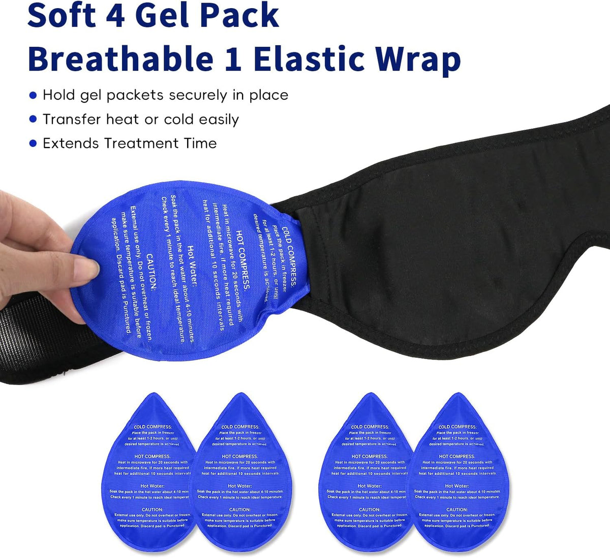 Wisdom Teeth Ice Pack Head Wrap for Pain Relief - Cold Hot Therapy for Face