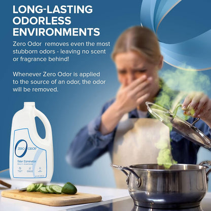 Zero Odor Multi-Purpose Odor Eliminator, Fabric & Room Deodorizer, 16 oz | Odor Eliminator Spray for Closet, Bathroom, Basement, Trash & Upholstery, Air and Surface use