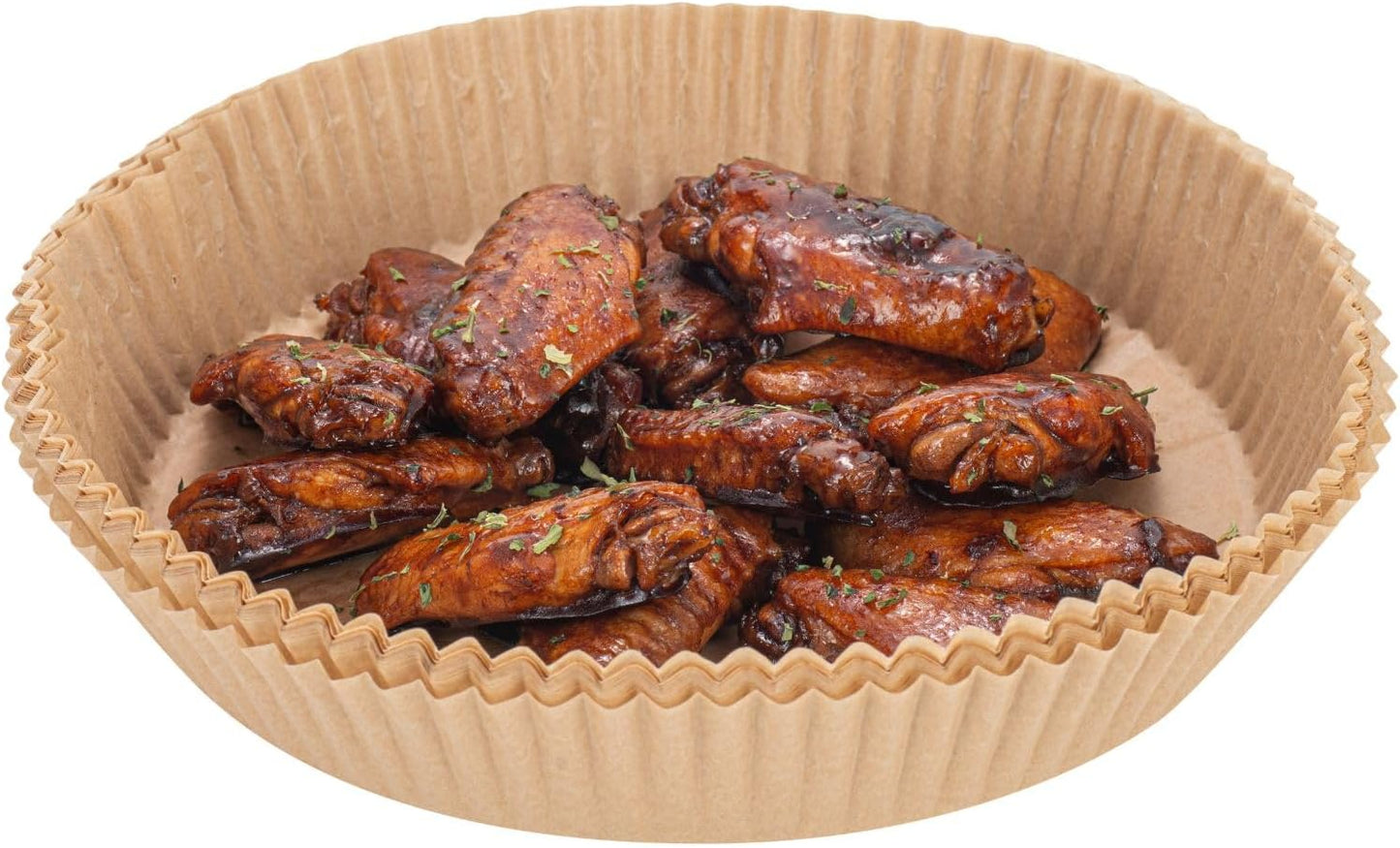 Restaurantware-Pastry Tek 8.1 x 5.5 x 1.8 Inch Air Fryer Liners, 100 Rectangle Air Fryer Baskets - No-Stick Silicone Coating, Unbleached, Food-Grade Paper Liners, For Steamer, Microwave, Oven