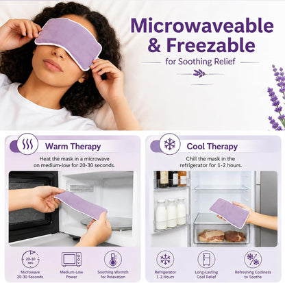 Lavender Weighted Eye Pillow with Washable Linen Cover