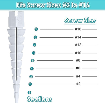 10 Pcs Wood Anchor, Fix Stripped Wood Screw Holes, Red | Fits Screws Sizes #2 to #16, Repairs Stripped Screw Holes, For Door Hinges, Cabinets and Furniture, Easy to Install