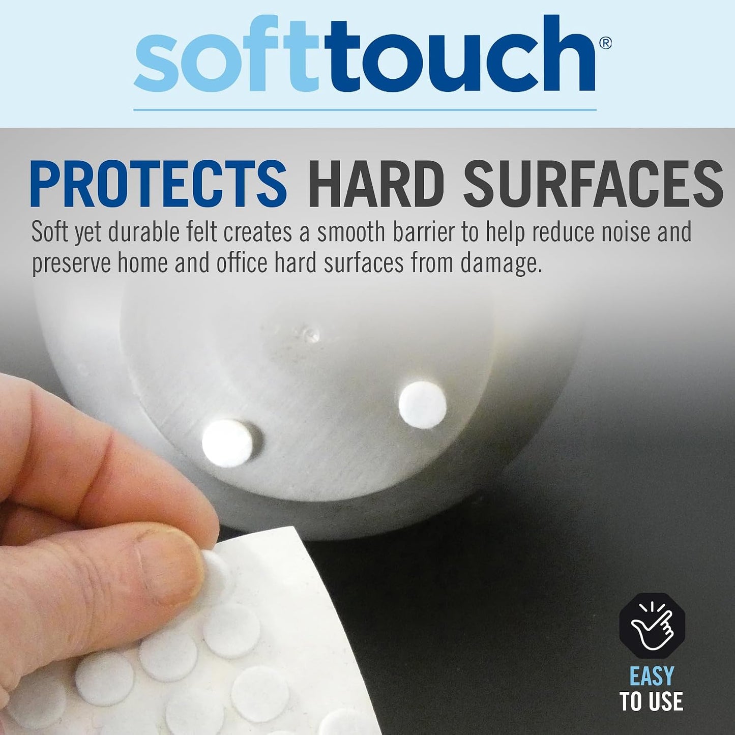 SoftTouch 3/8" Round Mini Self-Stick Furniture Slider Felt Pads for Hard Surfaces, Noise-Reducing Adhesive Furniture Moving Pads for Beds, Sofas, Dressers, 84-Count, Brown