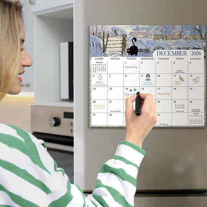 2026-2027 Magnetic Calendar for Refrigerator, Apr 2026-Dec 2027 | 21-Month Fridge Calendar 2026-2027 for Home Planning, Scheduling and Easy Organization, Greenery